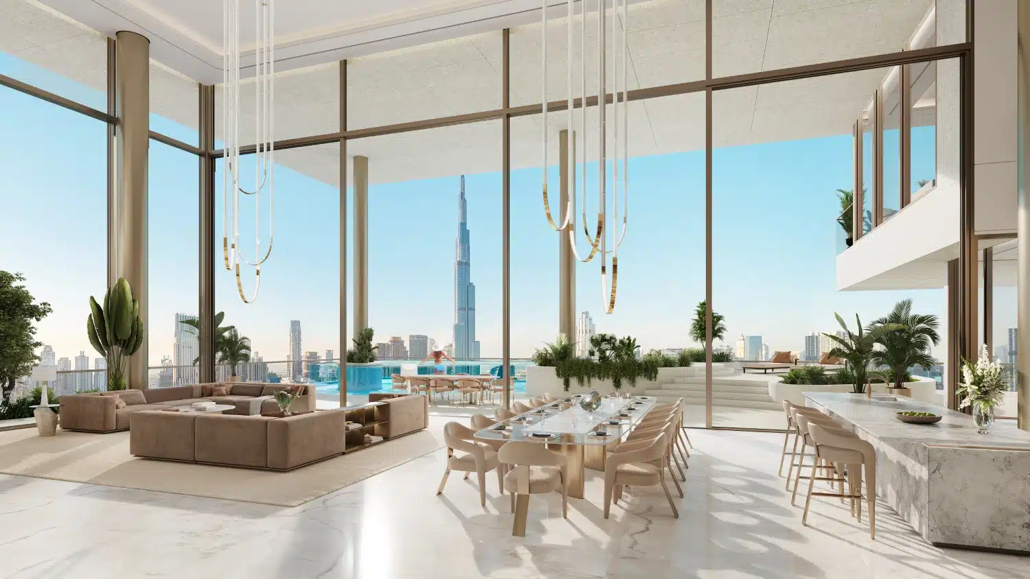 Wohnung in Dubai mit Blick über die Stadt