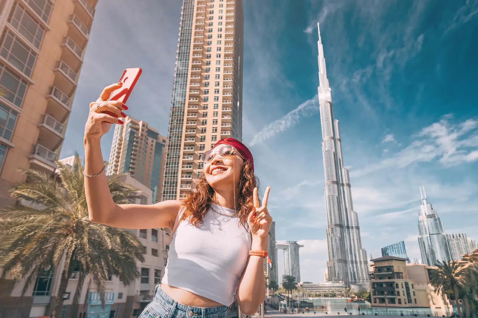 Content creator at work in Dubai